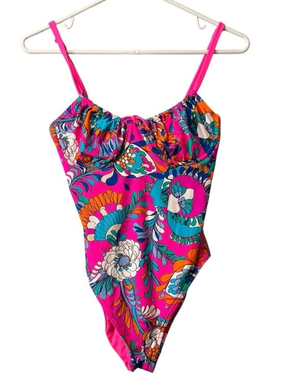 Kate Spade New York Swimsuit 1 Piece Tie Front Sz Small Beach Vacation‎ Hawaiian